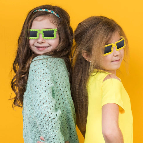 Block Mania Building Block Glasses with Extra Bricks - Fun Carnival Supplies