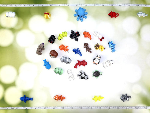 Generic 60Pcs 3D Pack Random Printed Animals,Mystery Articulated Figurines Fidget Toy,Gifts for Kids Graduation