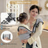 Smanlia 8-55lbs(Black) Baby Sling Carrier, Baby Carrier Newborn to Toddler Wrpas Carrier Essentials Safety, Portable