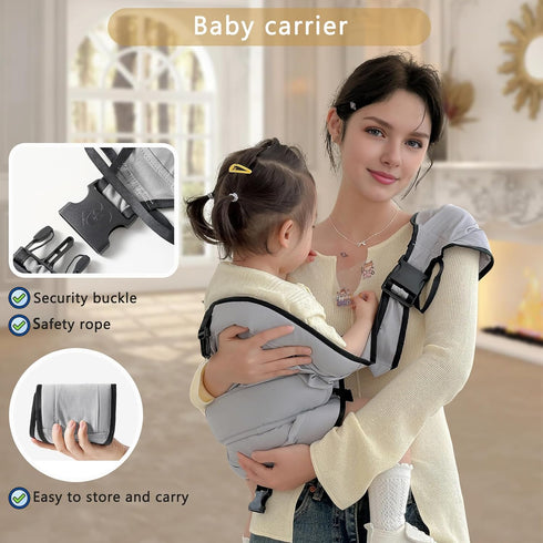 Smanlia 8-55lbs(Green) Baby Sling Carrier, Baby Carrier Newborn to Toddler Wrpas Carrier Essentials Safety, Portable