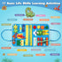 1-3, 1 2 3 Toddler Busy Board Montessori Toys - Sensory Busy Book for Toddlers Dinosaur Learning Activity for Fine