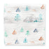 SwaddleDesigns Cotton Muslin Swaddle Blanket, 46x46 inches, Receiving Blanket for Baby Boys & Girls, Watercolor Denim