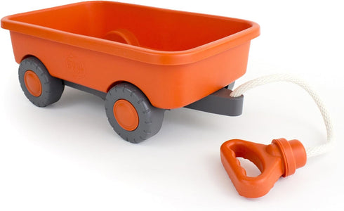 Green Toys Wagon, Orange - Pretend Play, Motor Skills, Kids Outdoor Toy