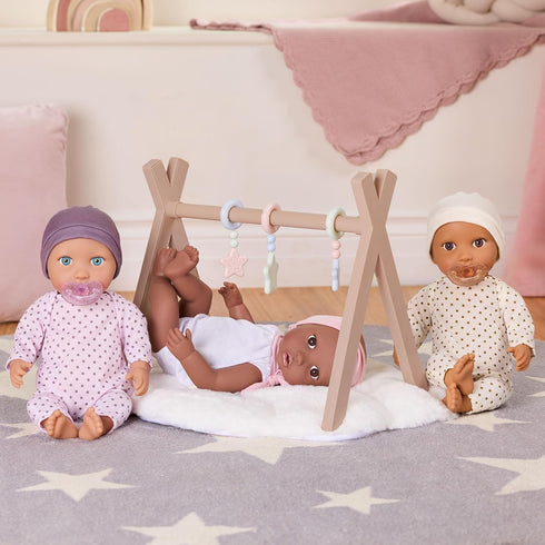 3 14-inch 2 Set LullaBaby Play Gym Hanging Toys Baby Doll Accessories Pretend Play Kids Ages & Up Doll Playmat