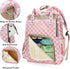 Dezcrab Backpack Backpacks Checkered Pink Baby Diaper Bag for Women, Large Capacity Waterproof Maternity Travel Nappy