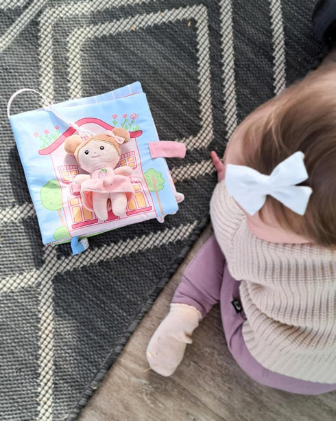 1-3 LeyaDoll Interactive Sensory Soft Cloth Book, Educational Crinkle Quiet Activity Busy Book for Babies,Toddler