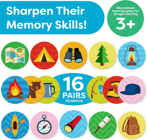 Matching Memory Game for Kids Ages 4-8, Memory Matching Games for Toddlers 3-5, Educational Toys for Preschool