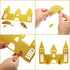 Gejoy 4 Pieces Castle Table Centerpiece, Glitter Princess Theme Decorations for Birthday Baby Shower Party
