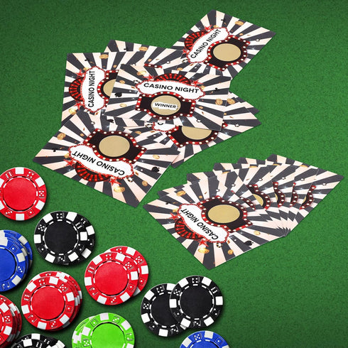 150 Pack Casino Theme Party Decorations Scratch Off Cards for Game Night with Golden Scratch Stickers.
