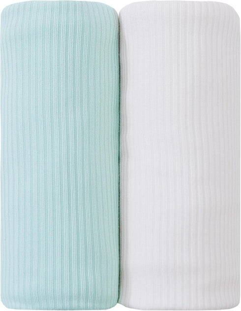 lasoftan Jersey Swaddle Blanket, Ultra Soft Stretchy Receiving Blanket, Baby Girl Newborn Rainbow