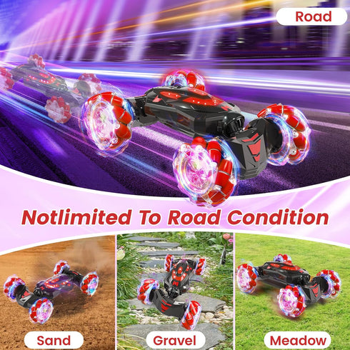 YEMIAI 8-12,Drift Music,4WD 360 4-7 Gesture Sensing RC Stunt Car,Remote Control Car Toys for Ages Cars with Lights