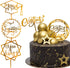 Whaline Graduation Cake Topper, Gold Acrylic Congrats Grad You Did It Table Centerpiece Sticks, 10pcs