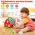 1 2 3 12-18 Toddler Toys for Year Old Boys Girls, Upgraded Musical Farm Animal Barn Toy Gifts, Montessori Fine Motor