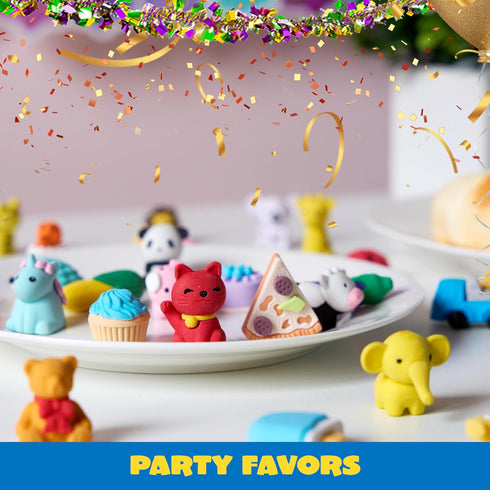 JOYIN 36 Pcs Animal 3D Erasers, Fun Mini Pencil Erasers for Kids, Classroom Rewards and Party Favors