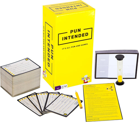 Pun Intended Party Game for Pun Lovers - Hilarious Game Night Card Game for Friends & Family
