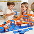 3-5 2-4 59PCS Set 2 Toddler Puzzle Race Cars Track Toys for Kids Age Years, Puzzles Car Track Includes Cars and Road