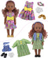 14" Set 1 2 3 4 5 6 GAGAKU Black Doll for Girls, Black Dolls for Toddlers Kids Years Old, Black Girl Baby Doll