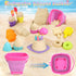 Set 3-10, Set Dreamon Collapsible Beach Toys for Kids Collapsible Sand Bucket Shovels with Mesh Bag and Beach Molds