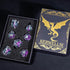 Set 7Pcs D20 D12 D10 D8 D6 D4, KERWELLSI Cat Liquid Core DND Dice with Gift Box, Resin Dungeons Sharp Edge D&D Dice