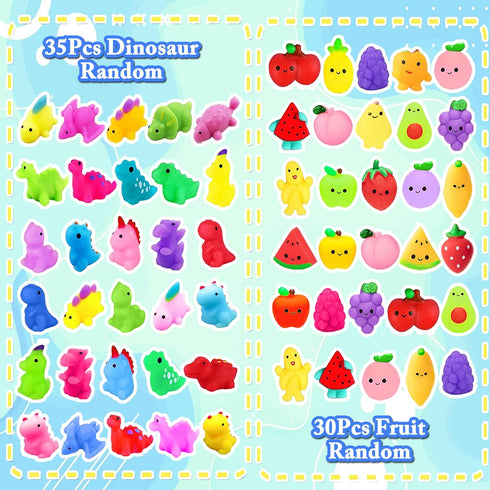 200Pcs Squishy Toys Bulk, Easter Egg Fillers Mochi Squishies, Kawaii Fidget Stress Relief Toys for Kids, Party Favors