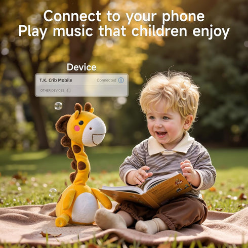 TUMAMA Dancing Talking Giraffe Toys, Mimicking Twisting Electronic Soft Plush Giraffe Toy with Record & Repeating What