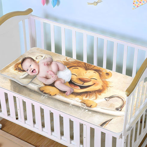 WDdZzyy 28" 52" Cartoon Lion Vintage Bathtub Cooling Baby Waterproof Mattress x Breathable Bed Pads for Adults
