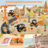 34Pcs 8 6 5 4 2.2lbs 3 4 5 Sand Construction Site Kit Sensory Bin Toy for Toddler with Vehicles, Castle Molds, Road