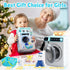 Playset Set Kids Toy Washing Machine, Realistic Pretend Play Appliance for Girls, Interactive Toy Dollhouse Furniture