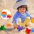 TECHNOK Baby Bath Toys for Toddlers, 12 pcs Rainbow Stacking Cups, Bath Boats, Train, Watering Can, Sea Animal Shapes