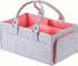 Mr. Pen Baby Diaper Caddy Organizer, Pink Inside, Portable Diaper Organizer for Changing Table, Nursery, Car, Baby Caddy