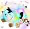 Hopearl LED Musical Stuffed Cow Playset, Singing Plush Toy with 3 Baby Cows, Adjustable Volume Lullaby.