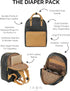 Pack Backpack FAWN DESIGN Diaper (Classic with Contemporary Diaper Bag Features) (Black/Tan)