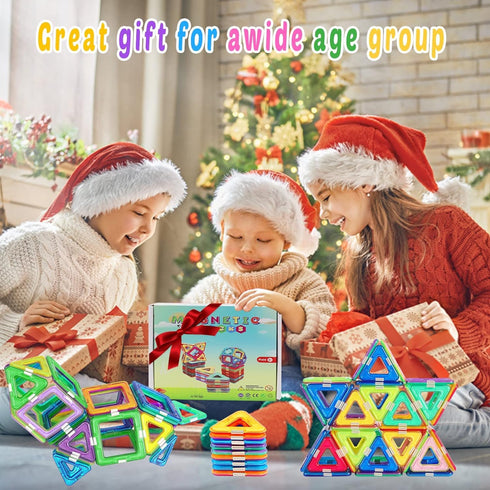 Magnetic Tiles for 3-8+ Year Old Boys Girls, Upgrade Magnetic Building Blocks Set Educational STEM Toys (40PCS)