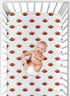 Sweet Jojo Designs Fitted Baby Crib Sheets (Football) for Boys, Infant Nursery, Toddler Room - Standard Size (Brown