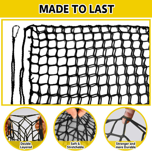 3.3FT 9.9FT Climbing Net for Kids - x Double Layers Heavy Duty Playground Safety Net, Climbing Cargo Net for Tree House