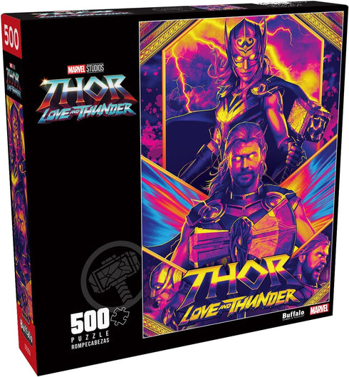 Buffalo Games - Marvel - Thor Love and Thunder - 500 Piece Jigsaw Puzzle for Adults, Perfect for Game Nights