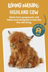 9 Inches Living Nature Highland Cow Brown Stuffed Animal | Premium Plush Farm Toy | Soft Toy Easter Gift for Kids |