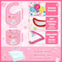 24Pcs 6-12 Cotton Waterproof Baby Bibs - Adjustable Hook Loop Closure Bib for Feeding Teething Drooling Eating, Months