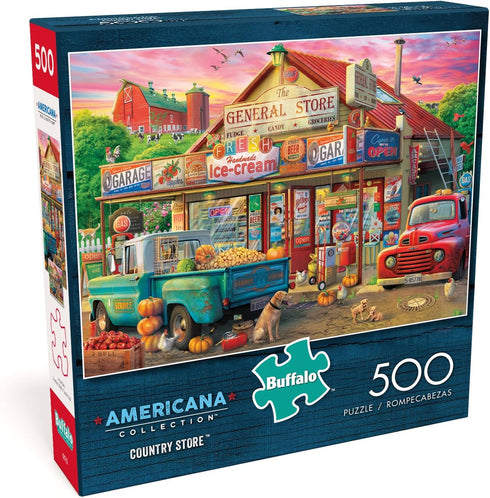 Buffalo Games Country Store, 500 Piece Jigsaw Puzzle, Multicolor, 21.25"L x 15"W