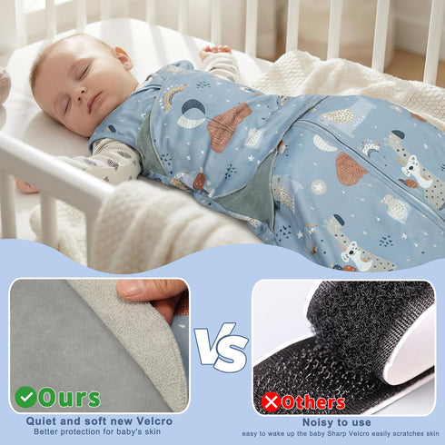 Swaddle,3-Way Blanket,100% 3-6 GUNTAIL Newborn Sleep Sack Baby Adjustable Wearable Rayon Cotton Swaddling sleeping bag