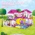 CSNRHG Summer Set 1018 6+ Pink Pool Villa Building Block Friends Construction Educational Toy Pieces Gifts for Girls