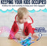 3+ Playbees Light Up Transparent Gear Airplane Kids Bump and Go Autism Toys Colorful Moving Gears with Music and LED
