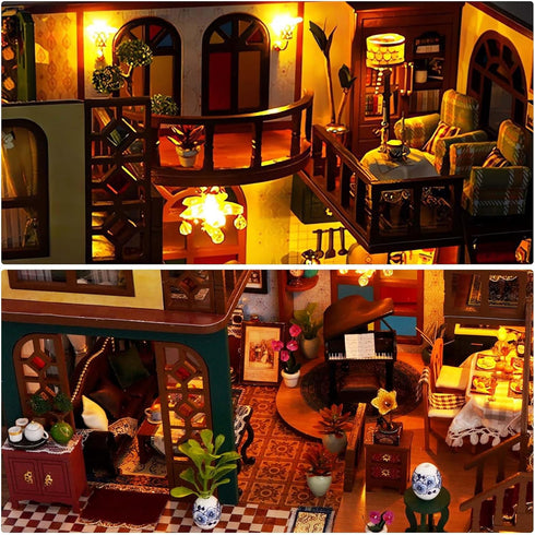 DIY Miniature House Kits - Tiny House Kit, Doll House Kits for Adults, Unique Gift for Birthday Christmas Day