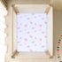 miaozhen 1 Pack 52x28 Cotton Baby Crib Sheets Ultra Soft Daisy Flower Pastel Purple Playard Mattress Sheets for Nursery