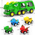 1 2 3 4 5 2-4 4 AUTGA Dinosaur Toys for Year Old Boy, Dinosaur Trucks for Toddlers Years with Small Pull Back Dino
