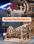 MIEBELY DIY Marble Run Model Building Kits, 3D Wooden Puzzles for Adults, Mechanical Gear Engineering Craft Toys