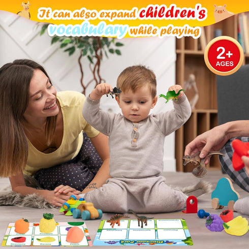 Playset, 2+ Nicella Sorting Toys for Toddlers, Learning Education Toys Montessori, Multiple Theme Fine Motor Skills