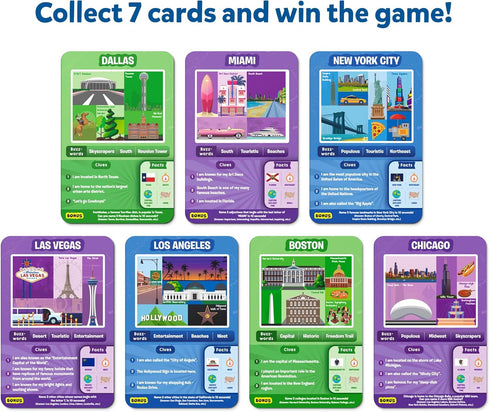 10 8, 9, 10 Skillmatics Guess in American Cities, Perfect for Boys, Girls, Kids, and Families Who Love Card Games