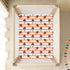 Jynexis 52x28 Ice Cream Orange Pattern Baby Crib Sheets, Cotton Fitted Crib Sheet, Soft Breathable, Fits Standard