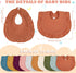 10 Pcs Baby Muslin Bibs Drool Bandana Soft Adjustable Baby Cotton Bibs for Newborn Baby Girl Boy Toddlers Infants Teething